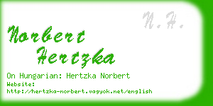 norbert hertzka business card